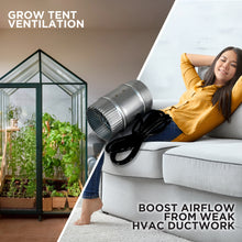 Load image into Gallery viewer, INDUCTOR® 4" CORDED AXIAL IN-LINE BOOSTER DUCT FAN | DB204C