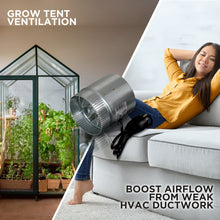 Load image into Gallery viewer, INDUCTOR® 6" CORDED AXIAL IN-LINE BOOSTER DUCT FAN | DB206C