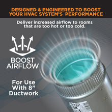 Load image into Gallery viewer, INDUCTOR® 8" CORDED AXIAL IN-LINE BOOSTER DUCT FAN | DB208C