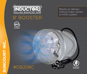 INDUCTOR® 8" CORDED AXIAL IN-LINE BOOSTER DUCT FAN | DB208C