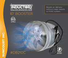 Load image into Gallery viewer, INDUCTOR® 10&quot; CORDED AXIAL IN-LINE BOOSTER DUCT FAN | DB210C
