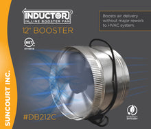 Load image into Gallery viewer, INDUCTOR® 12&quot; CORDED AXIAL IN-LINE BOOSTER DUCT FAN | DB212C