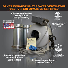 Load image into Gallery viewer, CENTRASENSE® DEDPV CLOTHES DRYER BOOSTER FAN KIT | DRM04