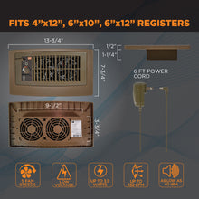 Load image into Gallery viewer, FLUSH FIT™ SMART REGISTER BOOSTER™ WITH ADAPTOR PLATE | HC500-BPL (BROWN)