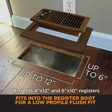 Load image into Gallery viewer, FLUSH FIT™ SMART REGISTER BOOSTER™ WITH ADAPTOR PLATE | HC500-BPL (BROWN)