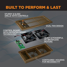 Load image into Gallery viewer, FLUSH FIT™ SMART REGISTER BOOSTER™ FAN | HC500-B (BROWN)