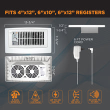 Load image into Gallery viewer, FLUSH FIT™ SMART REGISTER BOOSTER™ WITH ADAPTOR PLATE | HC500-WPL (WHITE)