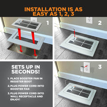 Load image into Gallery viewer, FLUSH FIT™ SMART REGISTER BOOSTER™ WITH ADAPTOR PLATE | HC500-WPL (WHITE)