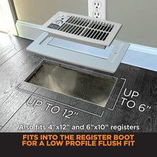 Load image into Gallery viewer, FLUSH FIT™ SMART REGISTER BOOSTER™ WITH ADAPTOR PLATE | HC500-WPL (WHITE)