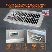 Load image into Gallery viewer, FLUSH FIT™ SMART REGISTER BOOSTER™ FAN | HC500-W (WHITE)