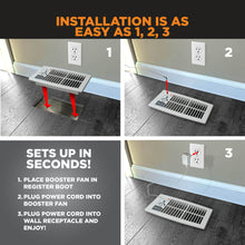Load image into Gallery viewer, FLUSH FIT™ SMART REGISTER BOOSTER™ FAN | HC500-W (WHITE)