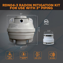 Load image into Gallery viewer, SUNCOURT® RADON FAN MITIGATION KIT | RDN04-3