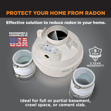Load image into Gallery viewer, SUNCOURT® RADON FAN MITIGATION KIT | RDN04