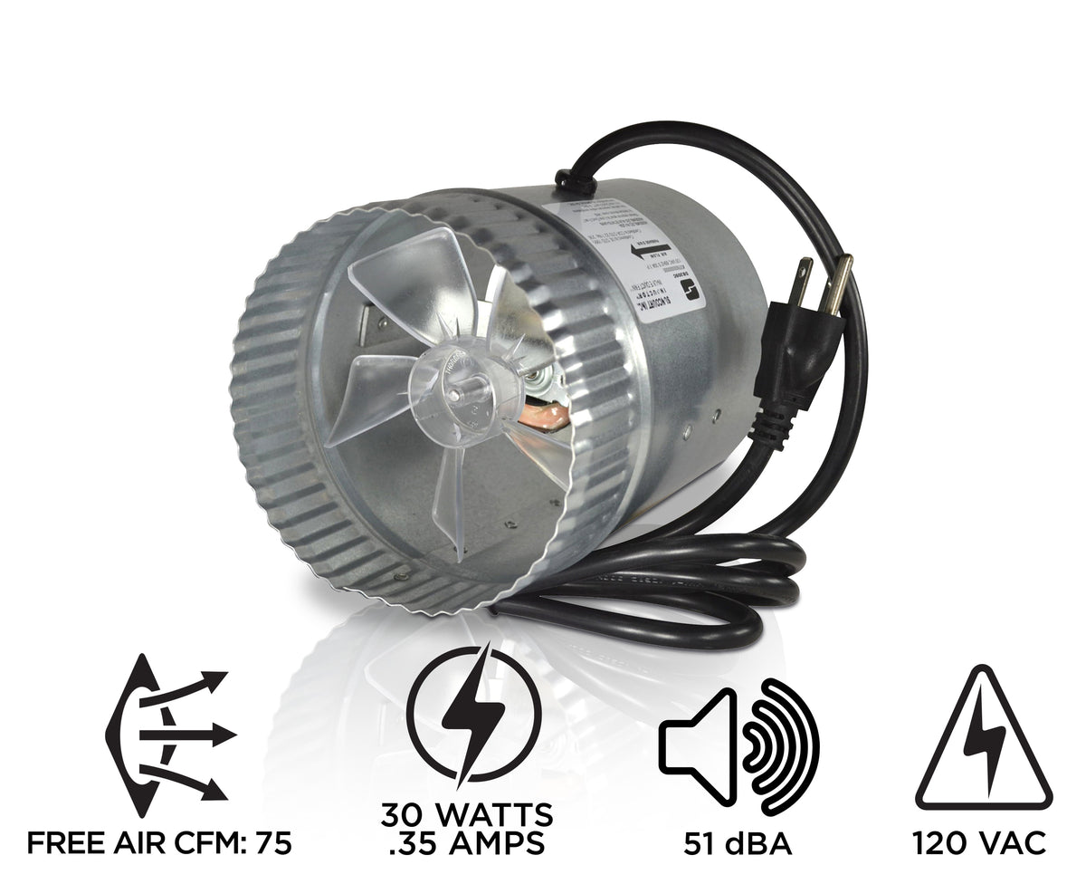 Inductor® 5 Corded Axial In Line Booster Duct Fan Db205c Suncourt Inc 7646