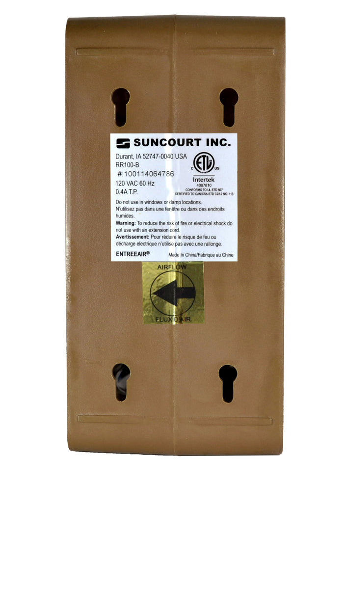 SUNCOURT RR100-B ENTREEAIR DOOR FRAME FAN - GTIN/EAN/UPC 66028000422 -  Product Details - Cosmos