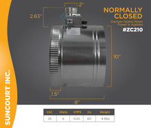 Load image into Gallery viewer, ZONEMASTER™ 10&quot; FULLY ADJUSTABLE MOTORIZED AIRFLOW CONTROL DAMPER - NORMALLY CLOSED | ZC210