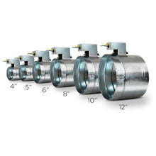 Load image into Gallery viewer, 120V HVAC MOTORIZED DAMPER - NORMALLY CLOSED - POWER CLOSED, SPRING RETURN