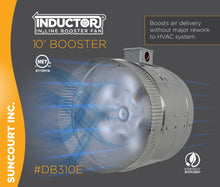 Load image into Gallery viewer, INDUCTOR® 10&quot; 2-SPEED AXIAL IN-LINE BOOSTER DUCT FAN | DB310E