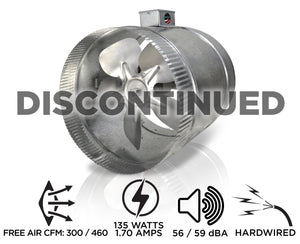 INDUCTOR® 10" 2-SPEED AXIAL IN-LINE BOOSTER DUCT FAN | DB310E