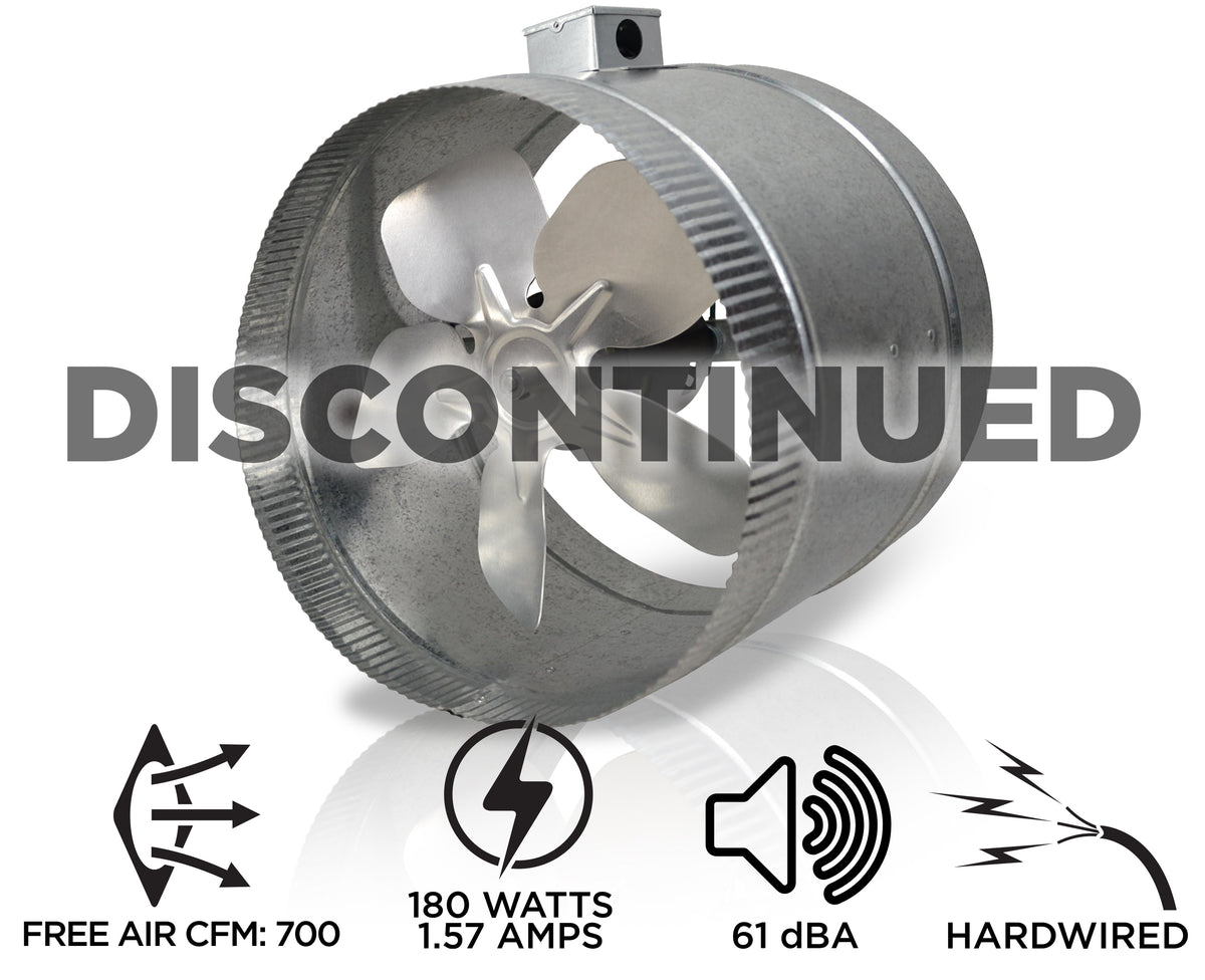 INDUCTOR® 12" 4POLE AXIAL INLINE BOOSTER DUCT FAN DB412E Suncourt Inc.