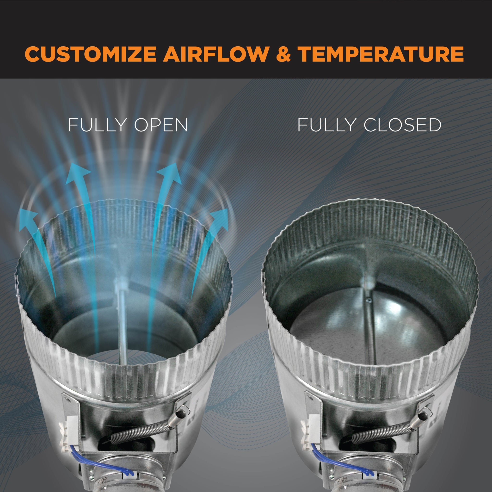 Motorised Spring HVAC MOTORIZED DAMPER - NORMALLY CLOSED - POWER OPEN, SPRING RETURN ...