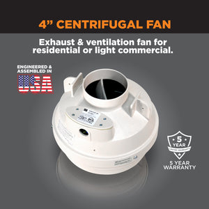 CENTRAX® 4" IN-LINE CENTRIFUGAL FAN | TF104