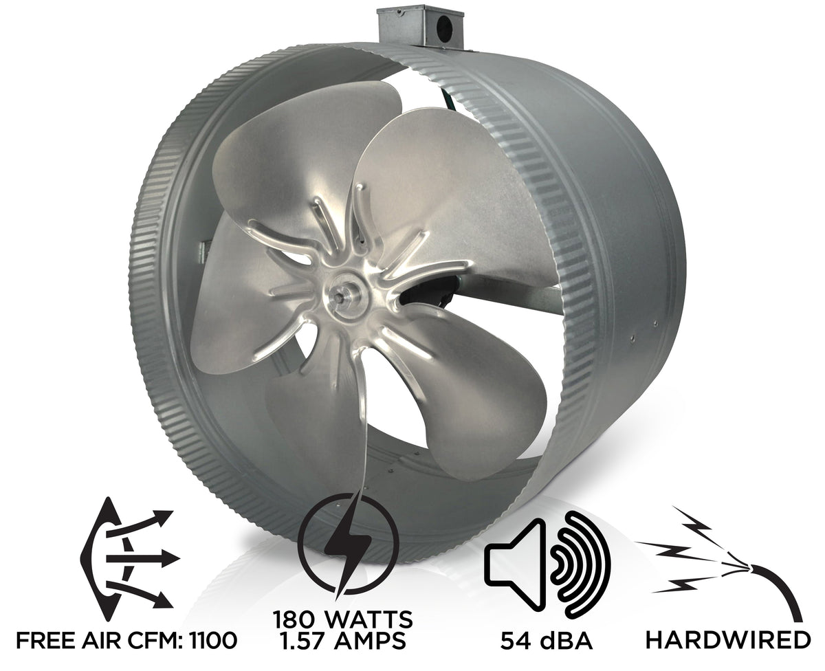 INDUCTOR® 16" 4POLE AXIAL INLINE BOOSTER DUCT FAN DB416E Suncourt Inc.