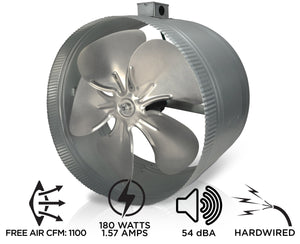 INDUCTOR® 16" 4-POLE AXIAL IN-LINE BOOSTER DUCT FAN |  DB416E