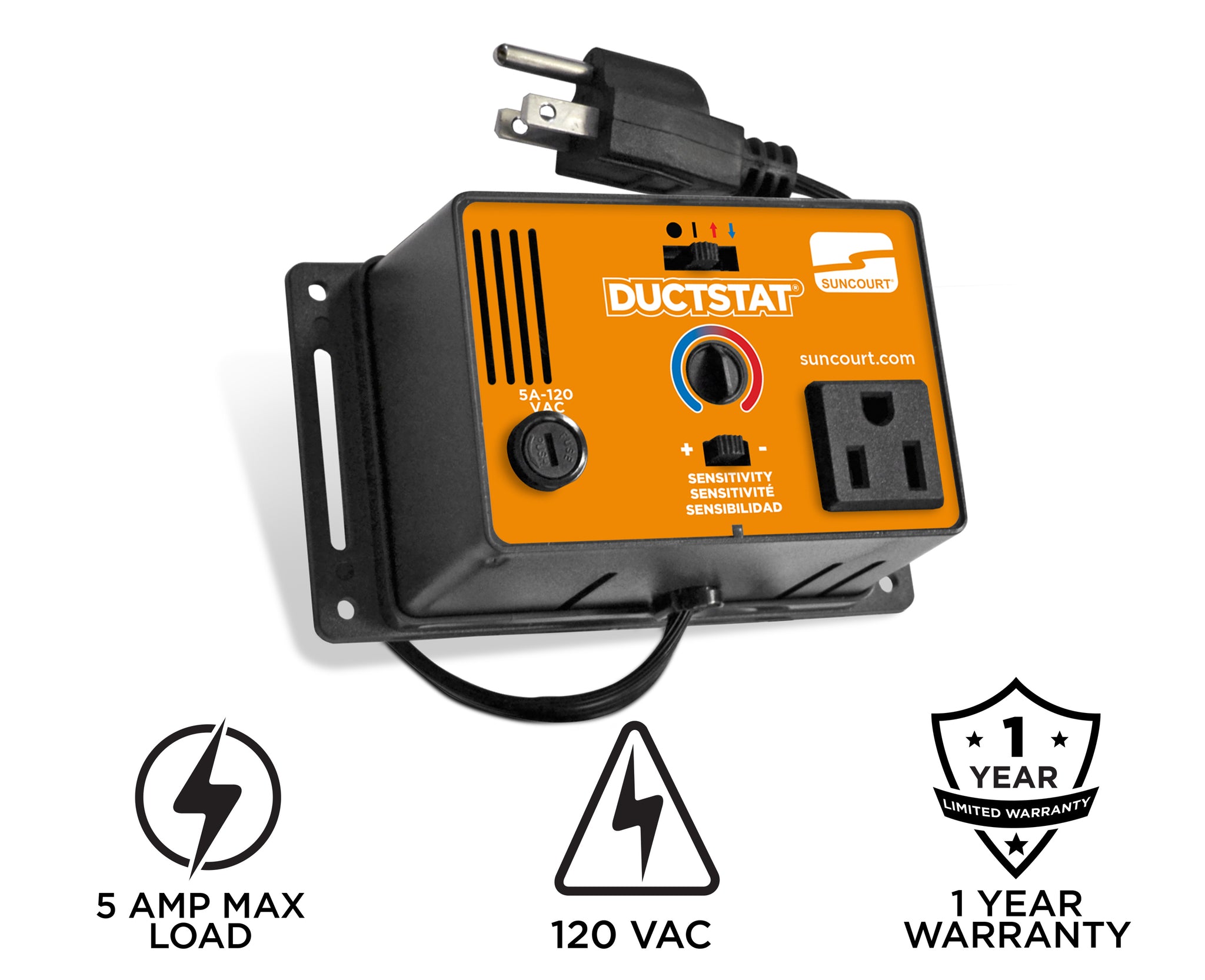 DUCTSTAT® PLUGIN TEMPERATURE SENSITIVE SWITCH Suncourt Inc.