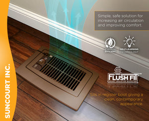 FLUSH FIT™ SMART REGISTER BOOSTER™ WITH ADAPTOR PLATE | HC500-BPL (BROWN)
