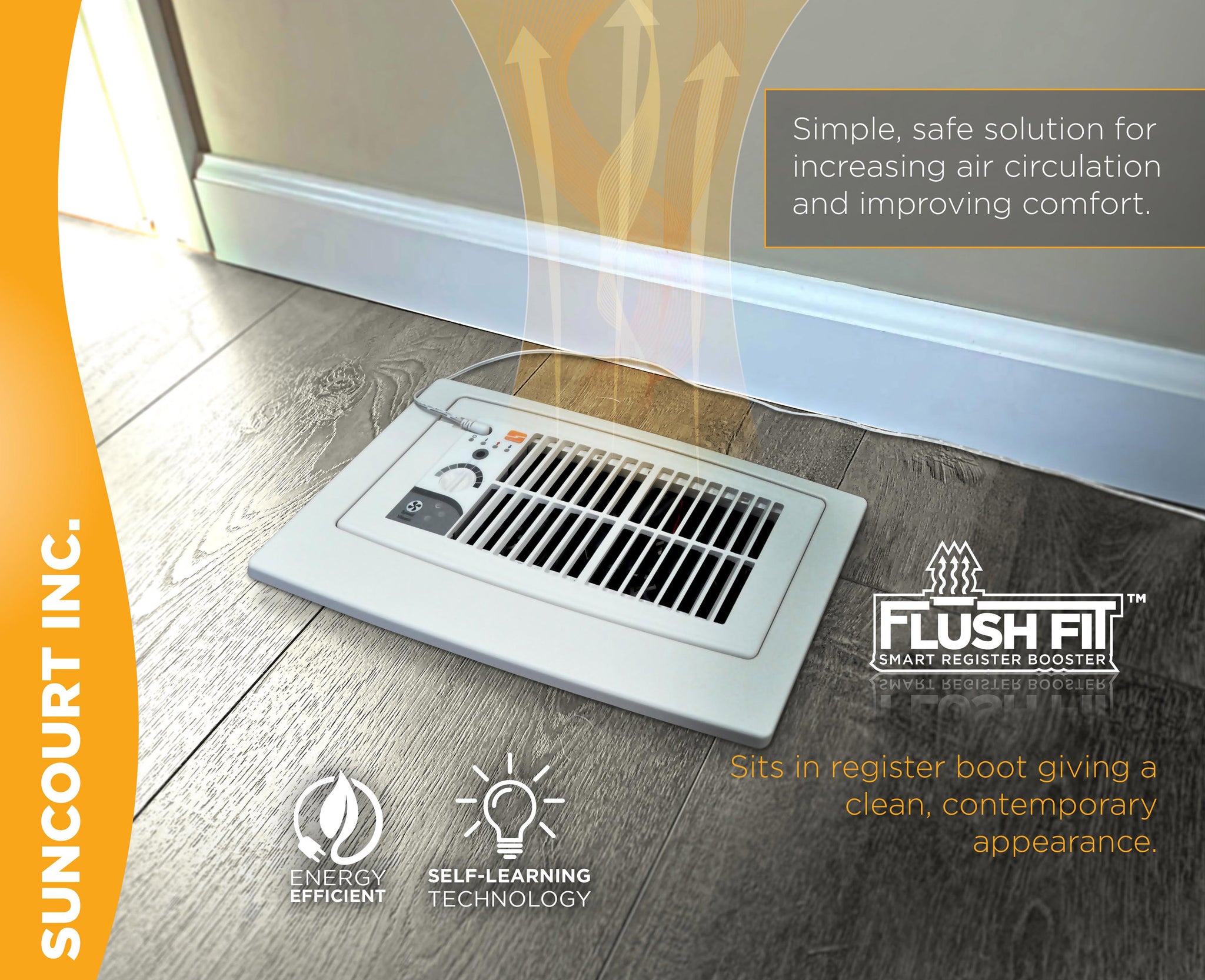FLUSH FIT™ SMART REGISTER BOOSTER™ WITH ADAPTOR PLATE