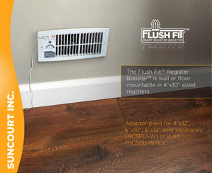 FLUSH FIT™ SMART REGISTER BOOSTER™ FAN | HC500-W (WHITE)