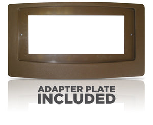 FLUSH FIT™ SMART REGISTER BOOSTER™ WITH ADAPTOR PLATE | HC500-BPL (BROWN)
