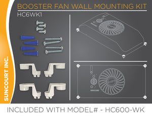 EQUALIZER® EZ8 SMART REGISTER BOOSTER FAN WITH WALL MOUNT KIT | HC600-WK