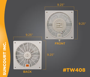 THRUWALL™ 2-SPEED ROOM TO ROOM TRANSFER FAN W/ AIRFLOW ADAPTOR PLATES | TW408
